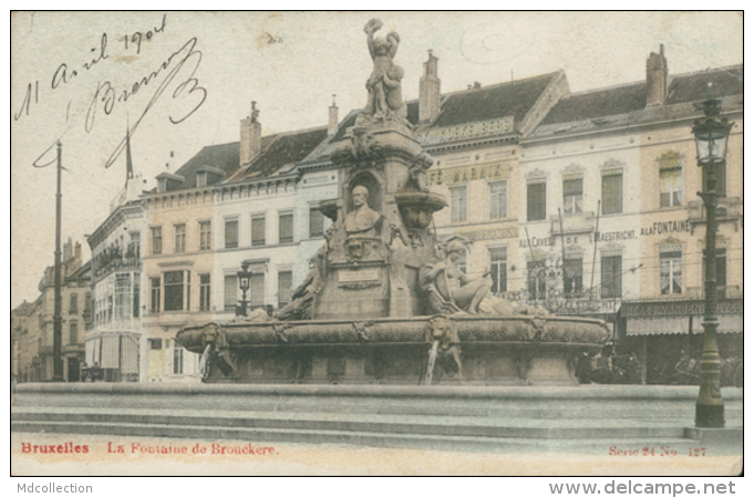 BE BRUXELLES  / La Fontaine De Brouckère  /  BELLE CARTE COULEUR - Autres & Non Classés