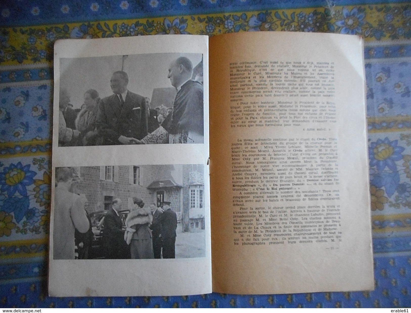 La GERAUDAIE OU L' ELYSEE EN BEAUVAIN ORNE 1954 Visite De Mr Et Mme COTY PRESIDENT DE LA REPUBLIQUE - Normandie