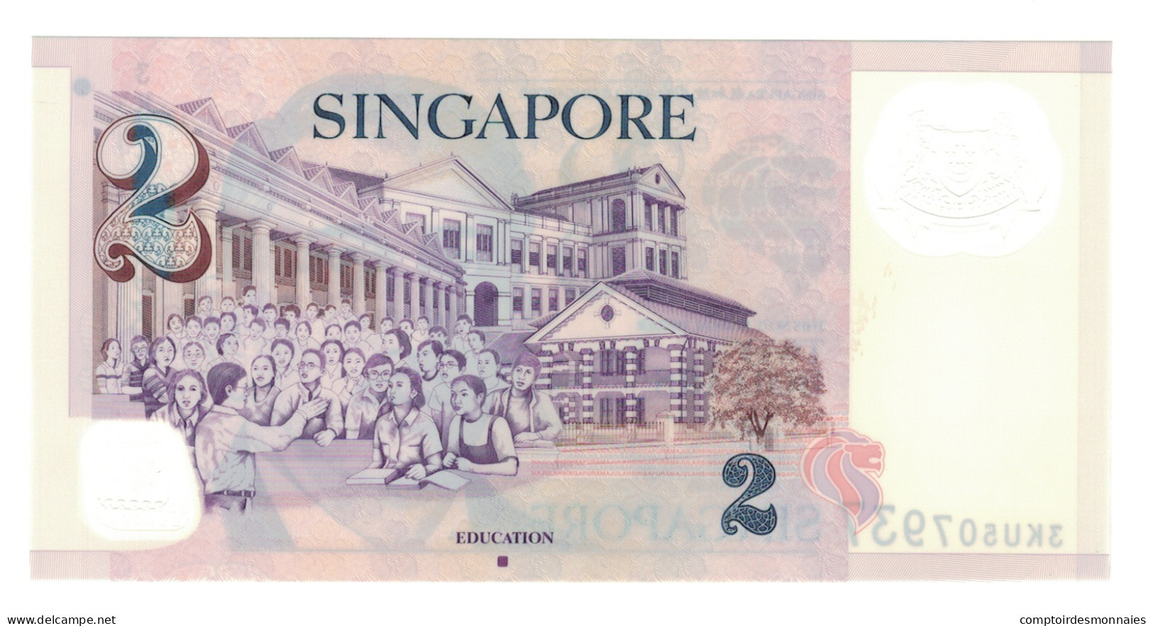 Billet, Singapour, 2 Dollars, 2005, KM:46b, NEUF - Singapour