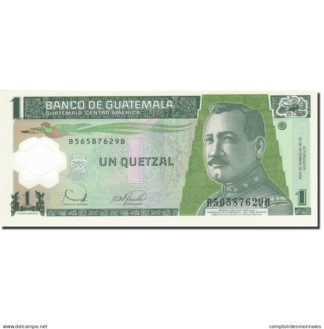 Billet, Guatemala, 1 Quetzal, 2006, 2006, KM:109, NEUF - Guatemala