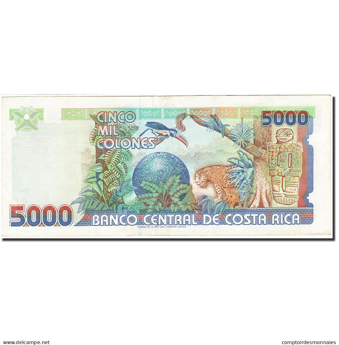 Billet, Costa Rica, 5000 Colones, 1993-1997, 1996-03-27, KM:266a, TTB - Costa Rica