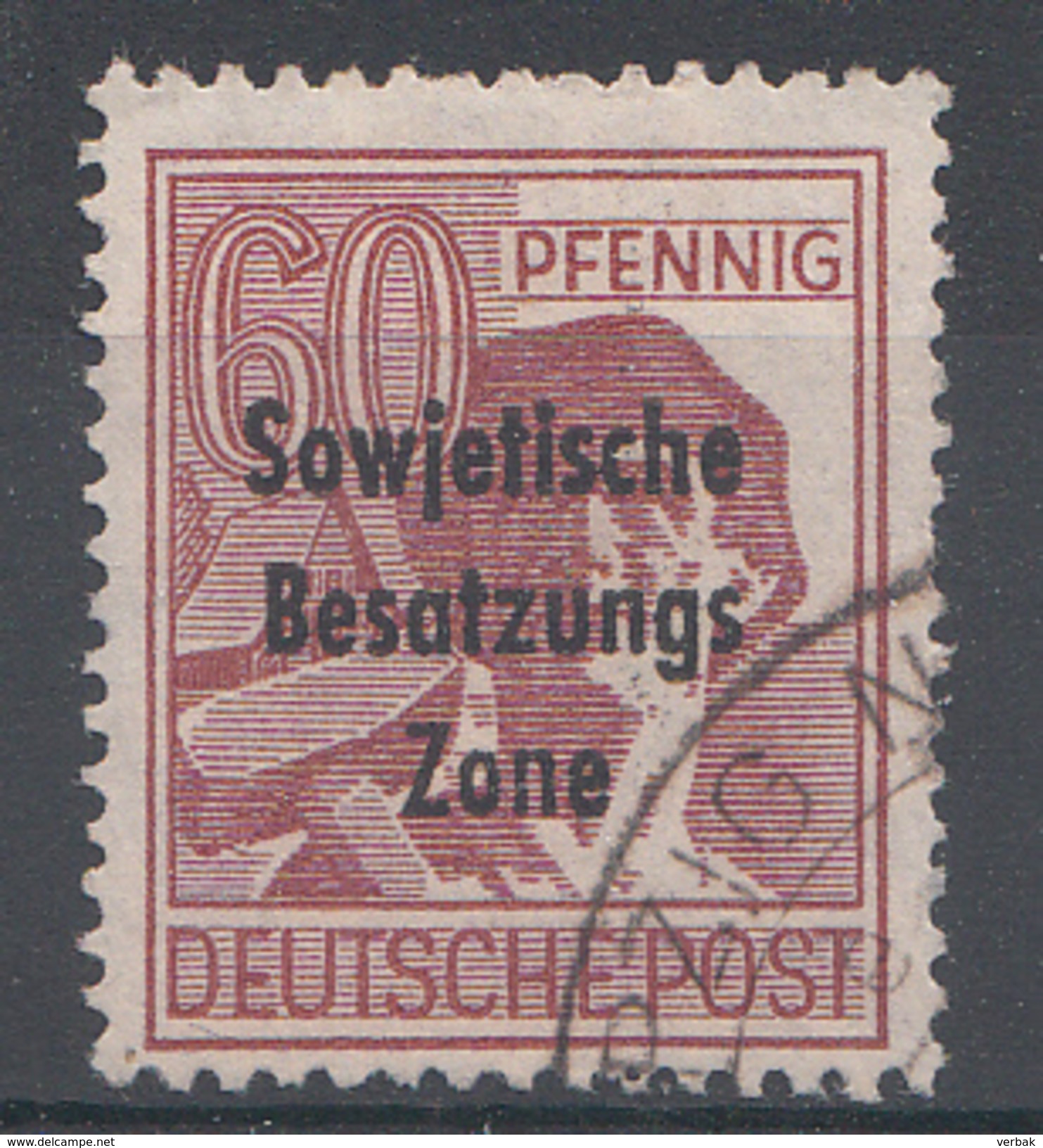 Allemagne Zone Soviétigue 1948  Mi.Nr: 195  Aufdruck  Oblitèré / Used / Gebruikt - Andere & Zonder Classificatie