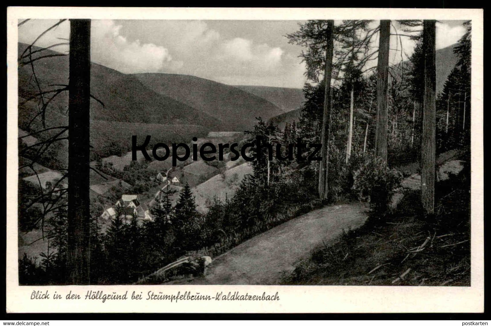 ALTE POSTKARTE BLICK IN DEN HÖLLGRUND BEI STRÜMPFELBRUNN-WALDKATZENBACH Ansichtskarte Cpa AK Postcard - Waldbrunn