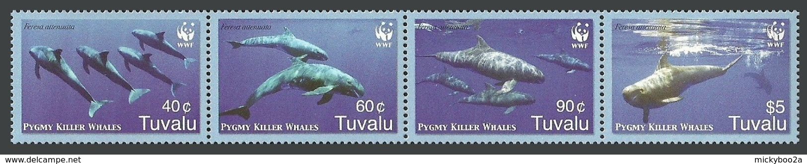 TUVALU 2006 WWF WILDLIFE MARINE MAMMALS PYGMY KILLER WHALE SET MNH - Tuvalu