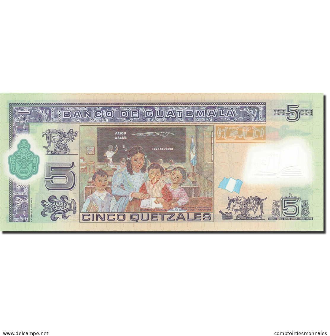 Billet, Guatemala, 5 Quetzales, 2010-2011, 2010-05-19, KM:122, NEUF - Guatemala