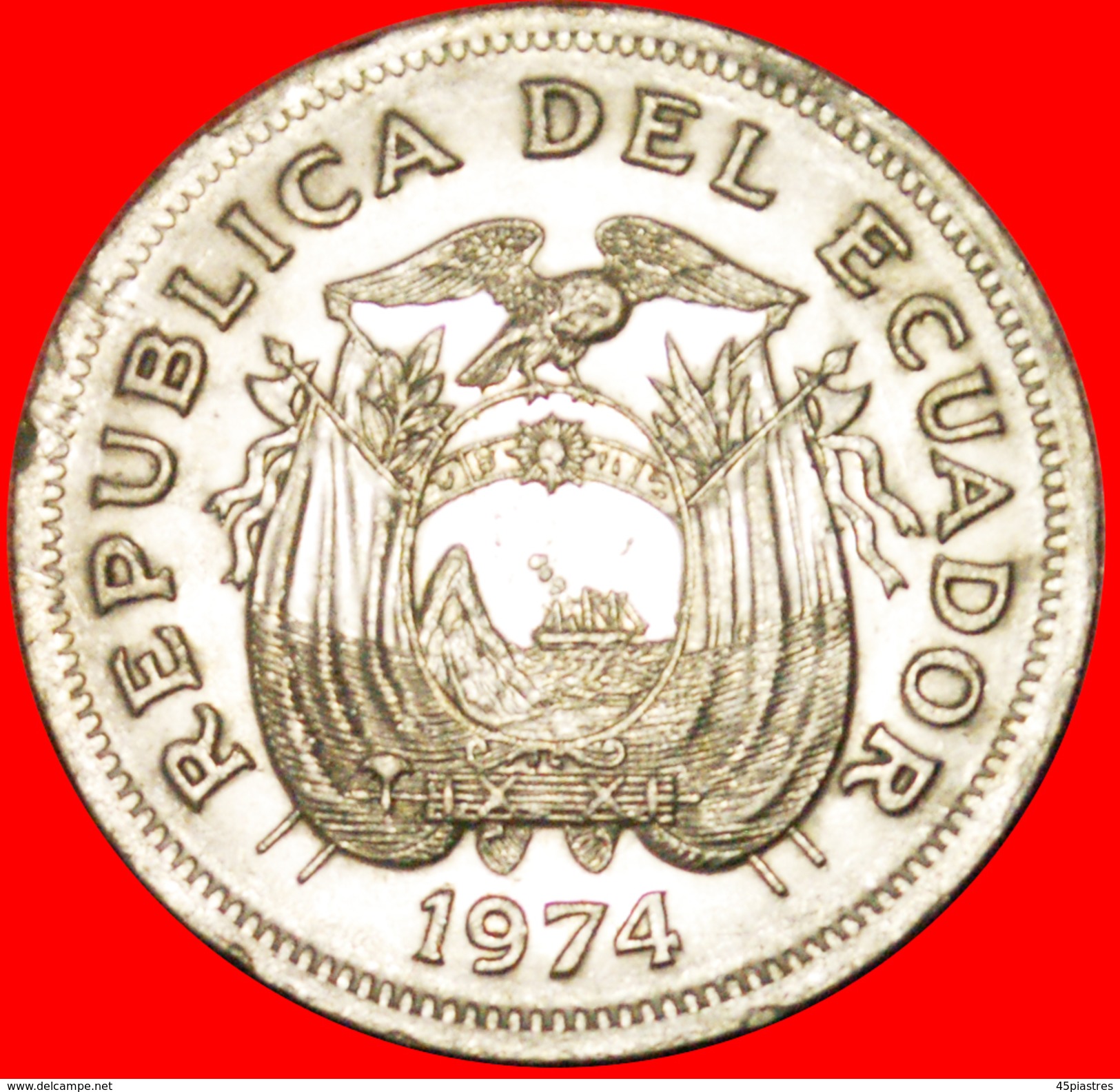 § ZODIAC: ECUADOR &#x2605; 1 SUCRE 1974! LOW START&#x2605; NO RESERVE! Antonio José De Sucre (1795-1830) - Ecuador