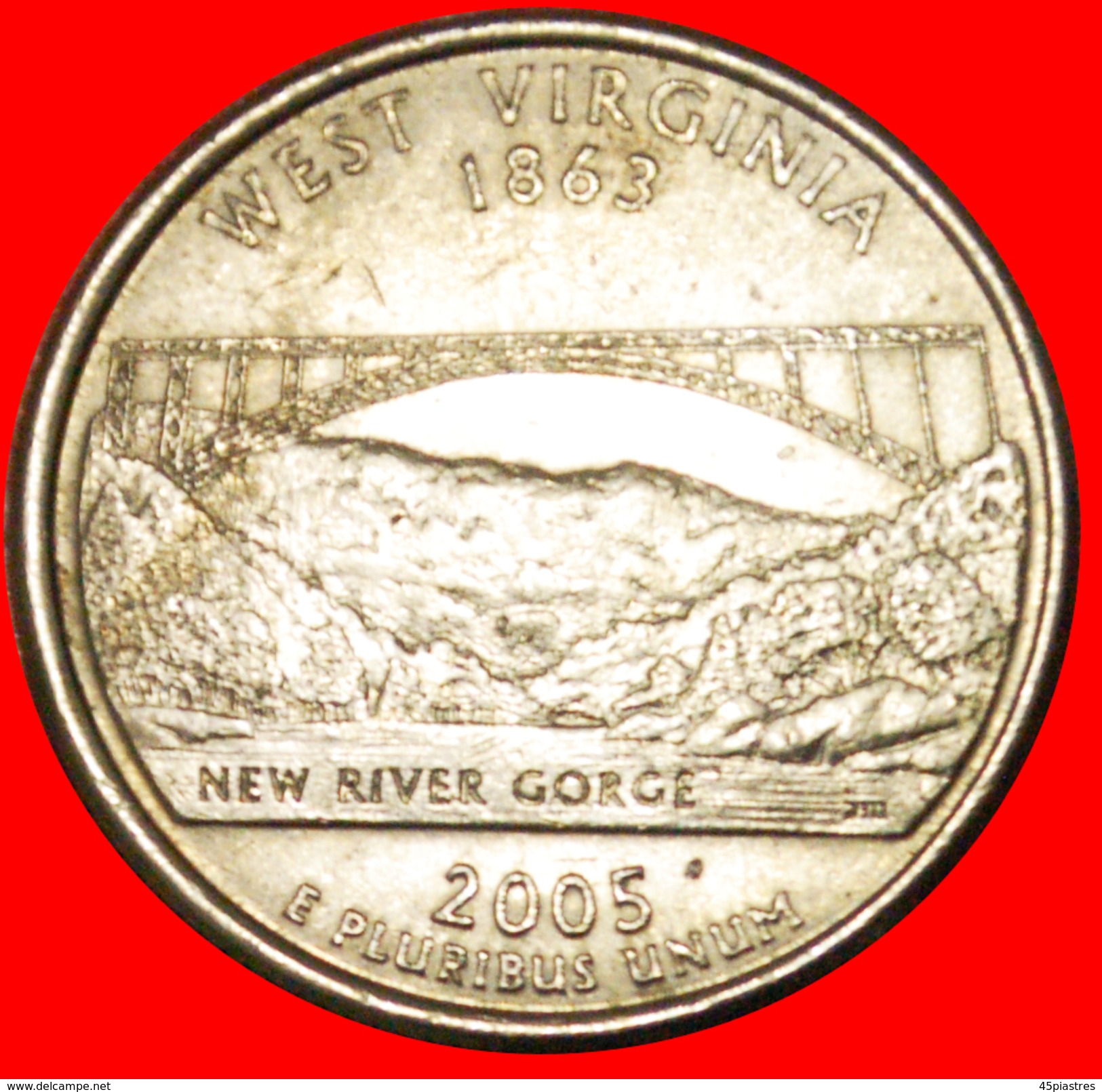 § BRIDGE 1863: USA &#x2605; 1/4 DOLLAR 2005D! LOW START&#x2605; NO RESERVE! - 1999-2009: State Quarters