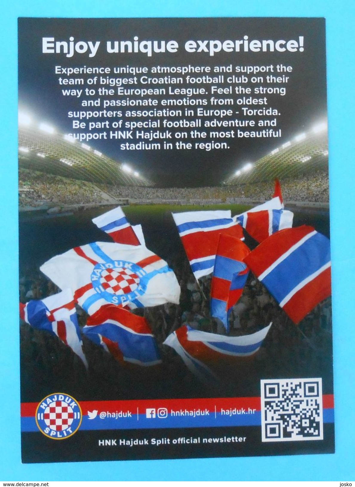 HNKHAJDUK : FC OLEXANDRIYA ( Oleksandriya ) - 2016. UEFA EUROPA LEAGUE Official Football Match Flayer * Ukraine Ukraina - Match Tickets