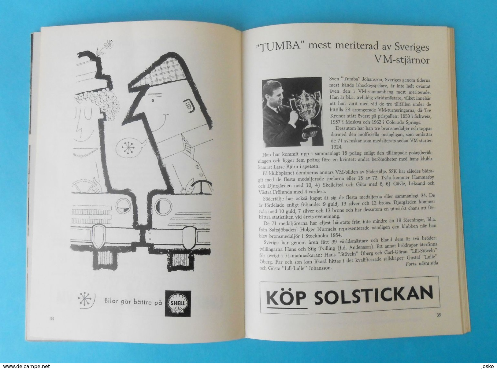 1963 ICE HOCKEY WORLD CHAMPIONSHIP (Sweden) programme * h. sur glace eishockey h. su ghiaccio programm programma program