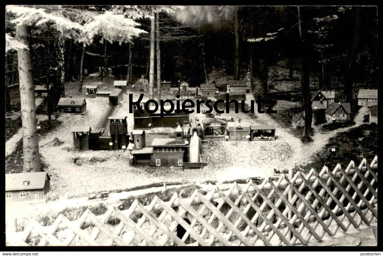 ÄLTERE POSTKARTE BOCKAU IM ERZGEBIRGE BOCKAUER POCHWERK IN MINIATUR Modell-Schau Miniature Ansichtskarte Cpa AK Postcard - Bockau