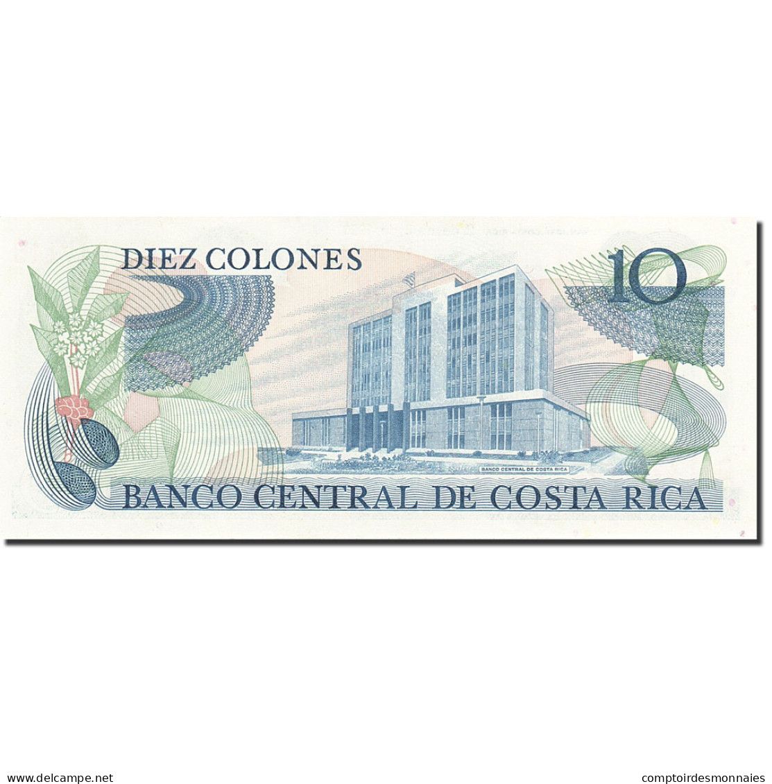 Billet, Costa Rica, 10 Colones, 1968-1972, 1986-04-02, KM:237b, SPL - Costa Rica