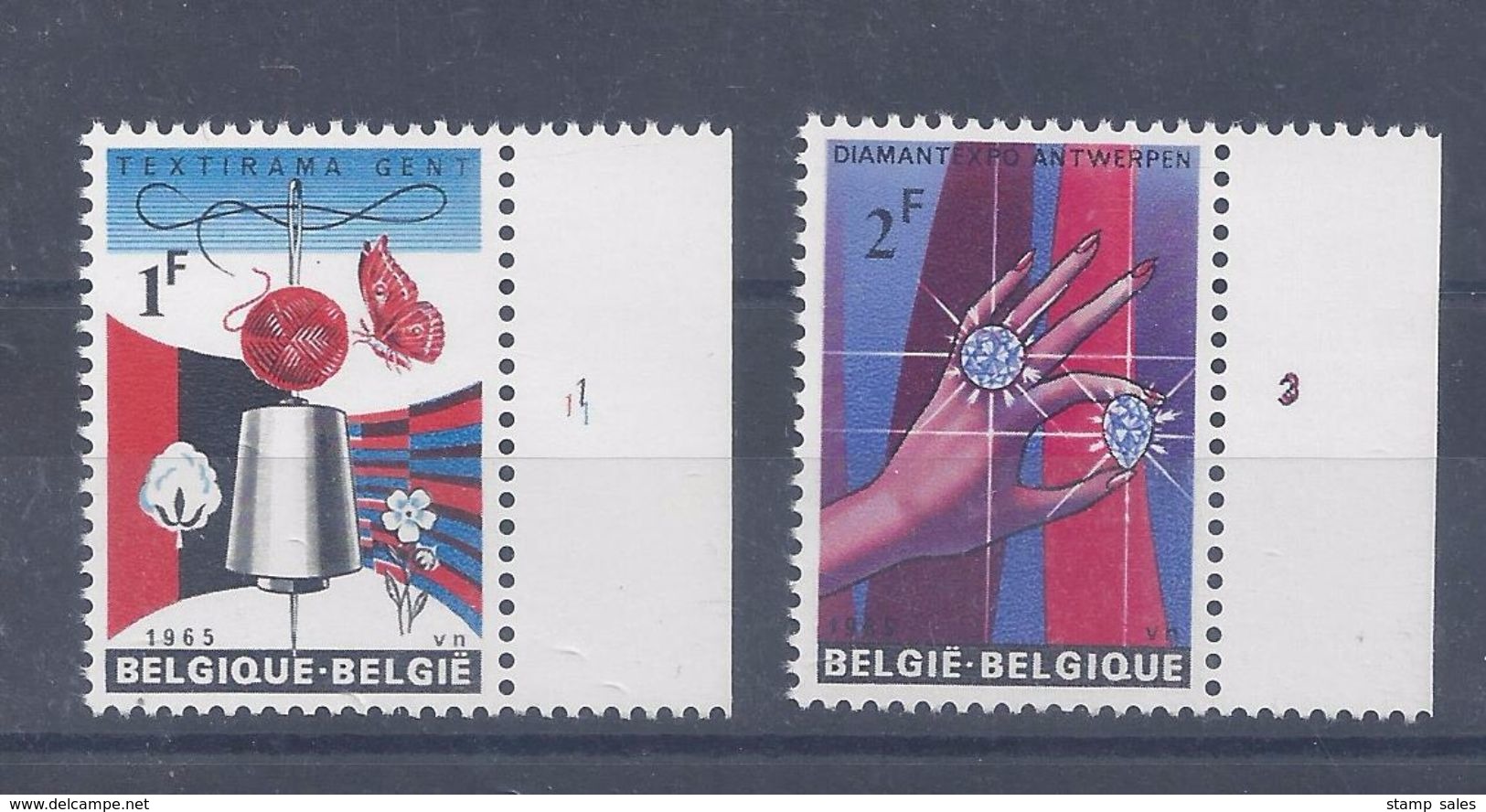 N°1313/1314 PLAATNUMMERS MNH ** POSTFRIS ZONDER SCHARNIER SUPERBE - 1961-1970