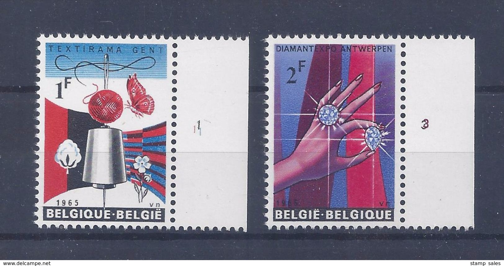 N°1313/1314 PLAATNUMMERS MNH ** POSTFRIS ZONDER SCHARNIER SUPERBE - 1961-1970