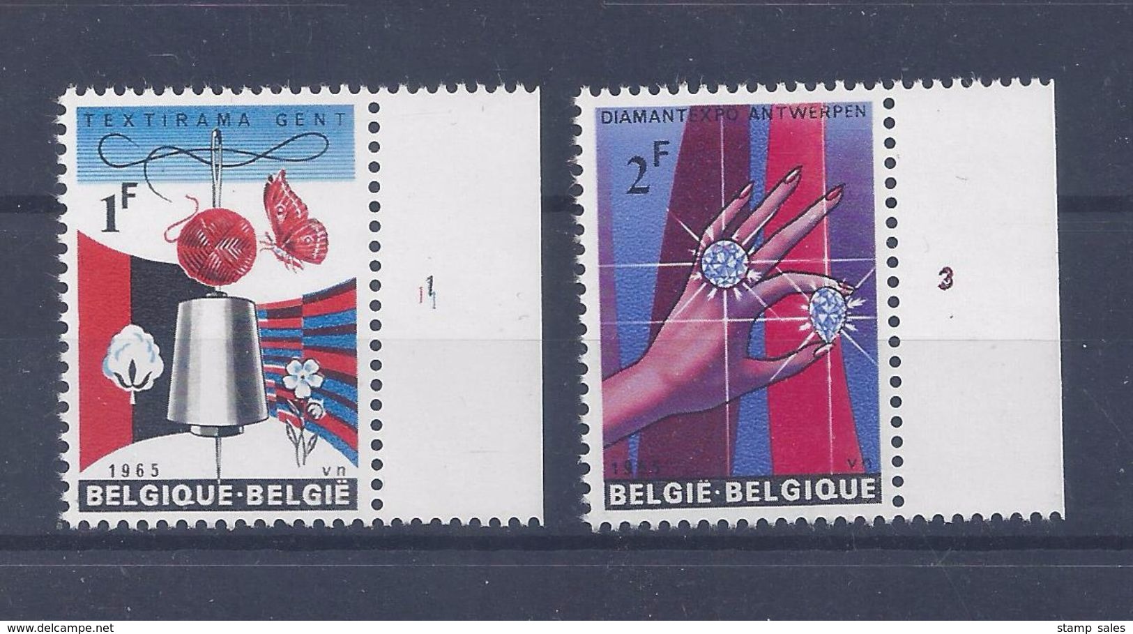 N°1313/1314 PLAATNUMMERS MNH ** POSTFRIS ZONDER SCHARNIER SUPERBE - 1961-1970