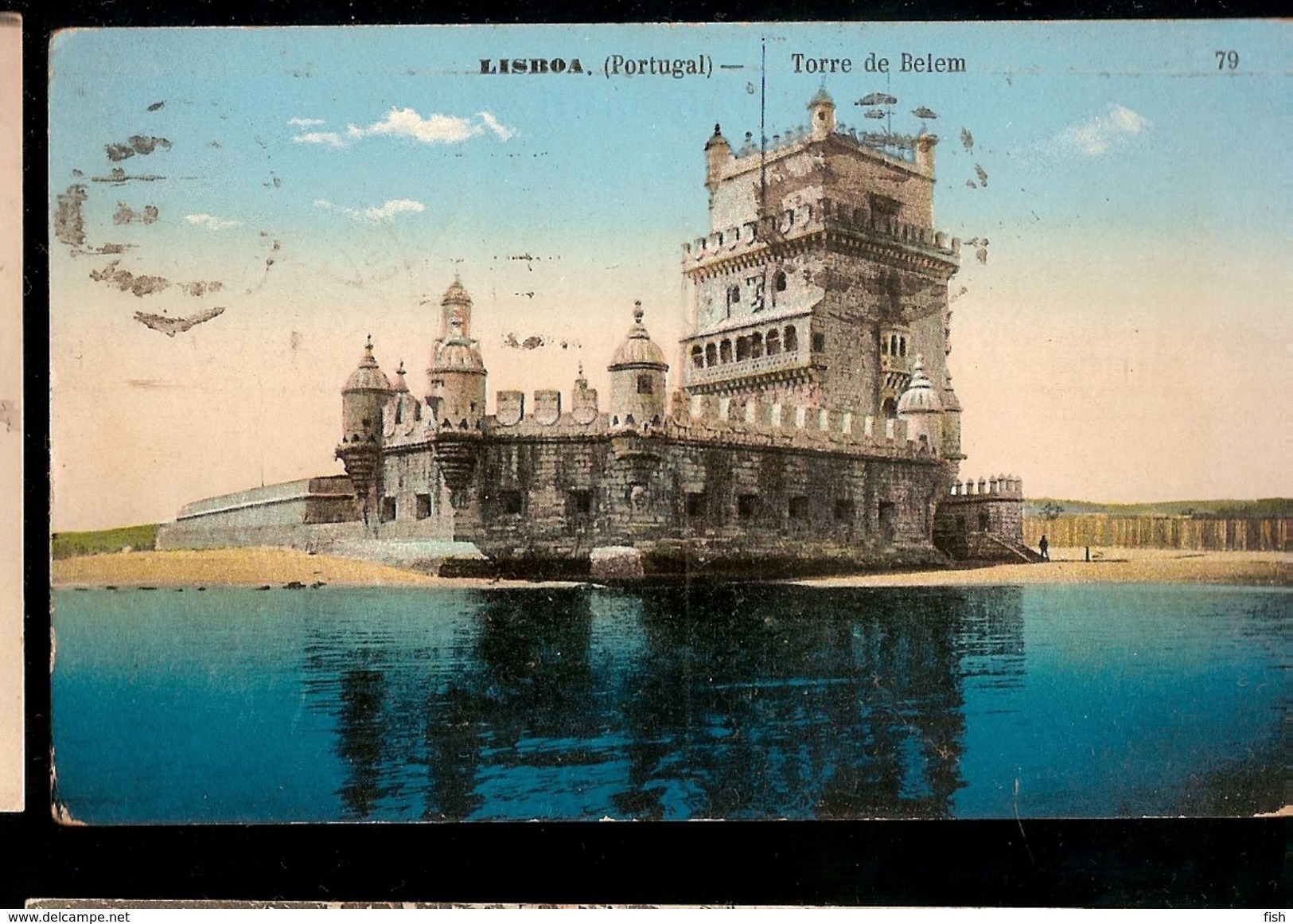 Portugal & Circulated Postal , Lisboa, Torre De Belém, Coimbra 1918 (216) - Monuments