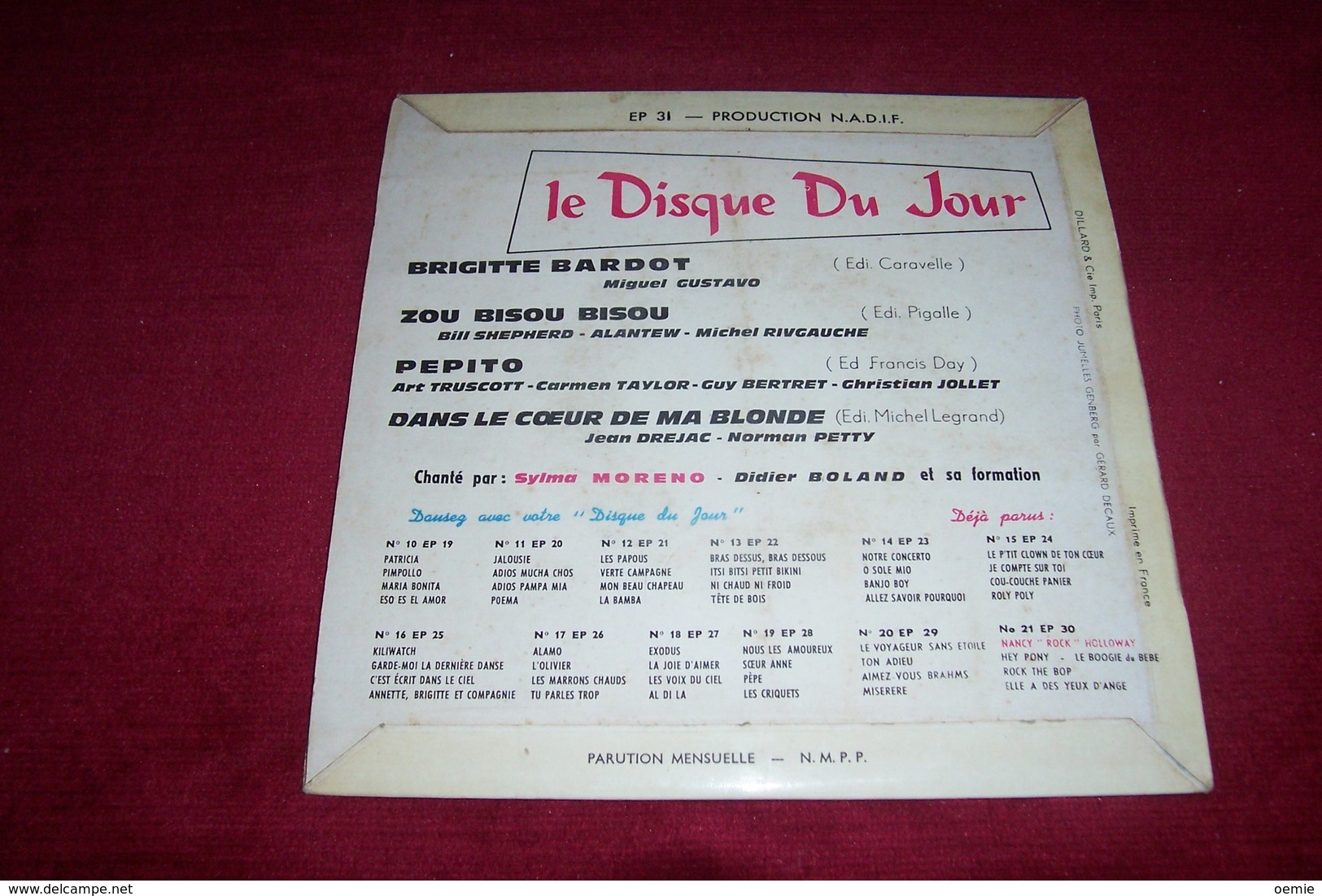 COLLECTION  DISQUE  DU  JOUR  VARIETES DES ANNEES 60 / DIDIER BOLAND  No 22 - Vollständige Sammlungen