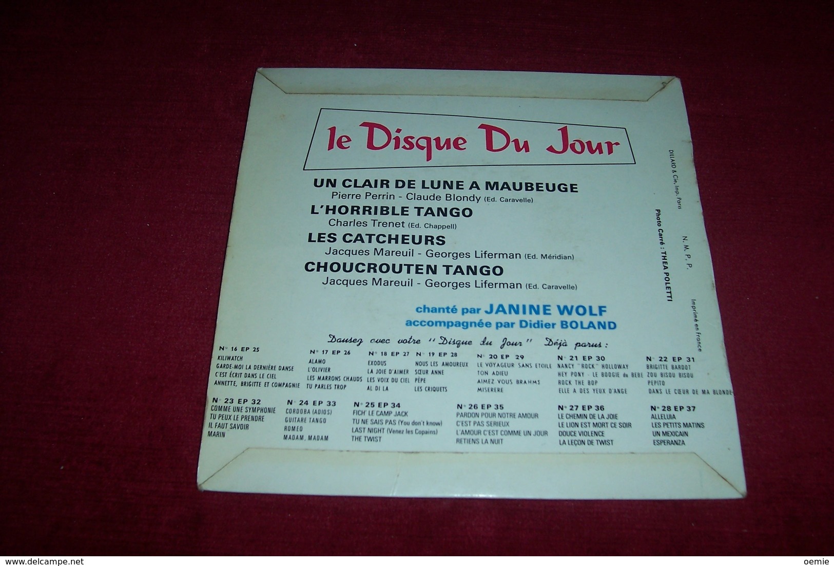 COLLECTION  DISQUE  DU  JOUR  VARIETES DES ANNEES 60 / DIDIER BOLAND  No 29 - Vollständige Sammlungen