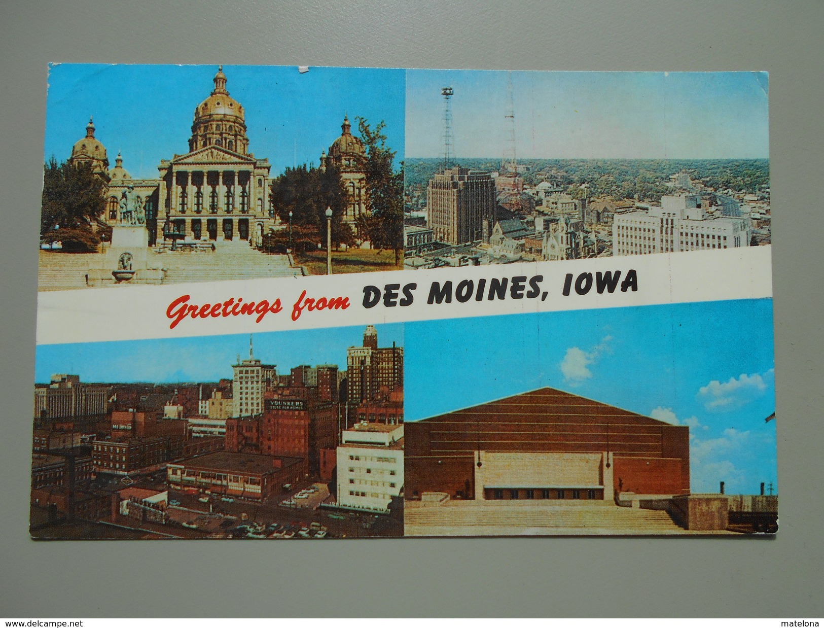 ETATS-UNIS IA IOWA GREETINGS FROM DES MOINES - Des Moines