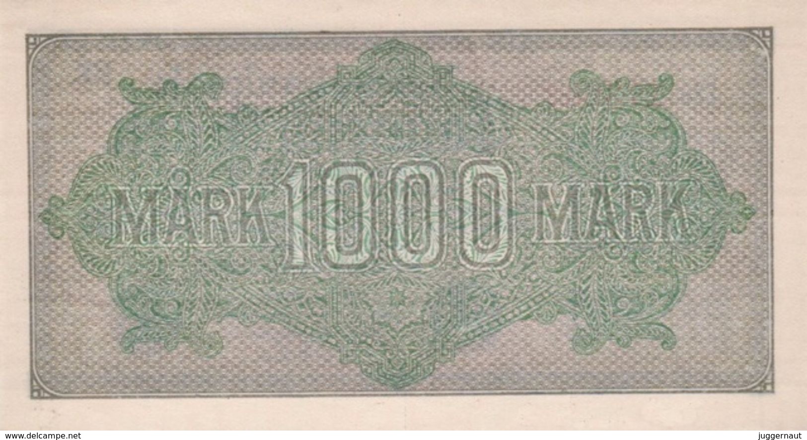 GERMANY 1000 MARK REICHSBANKNOTE 1922 AD PICK NO.76a UNCIRCULATED UNC - 1000 Mark