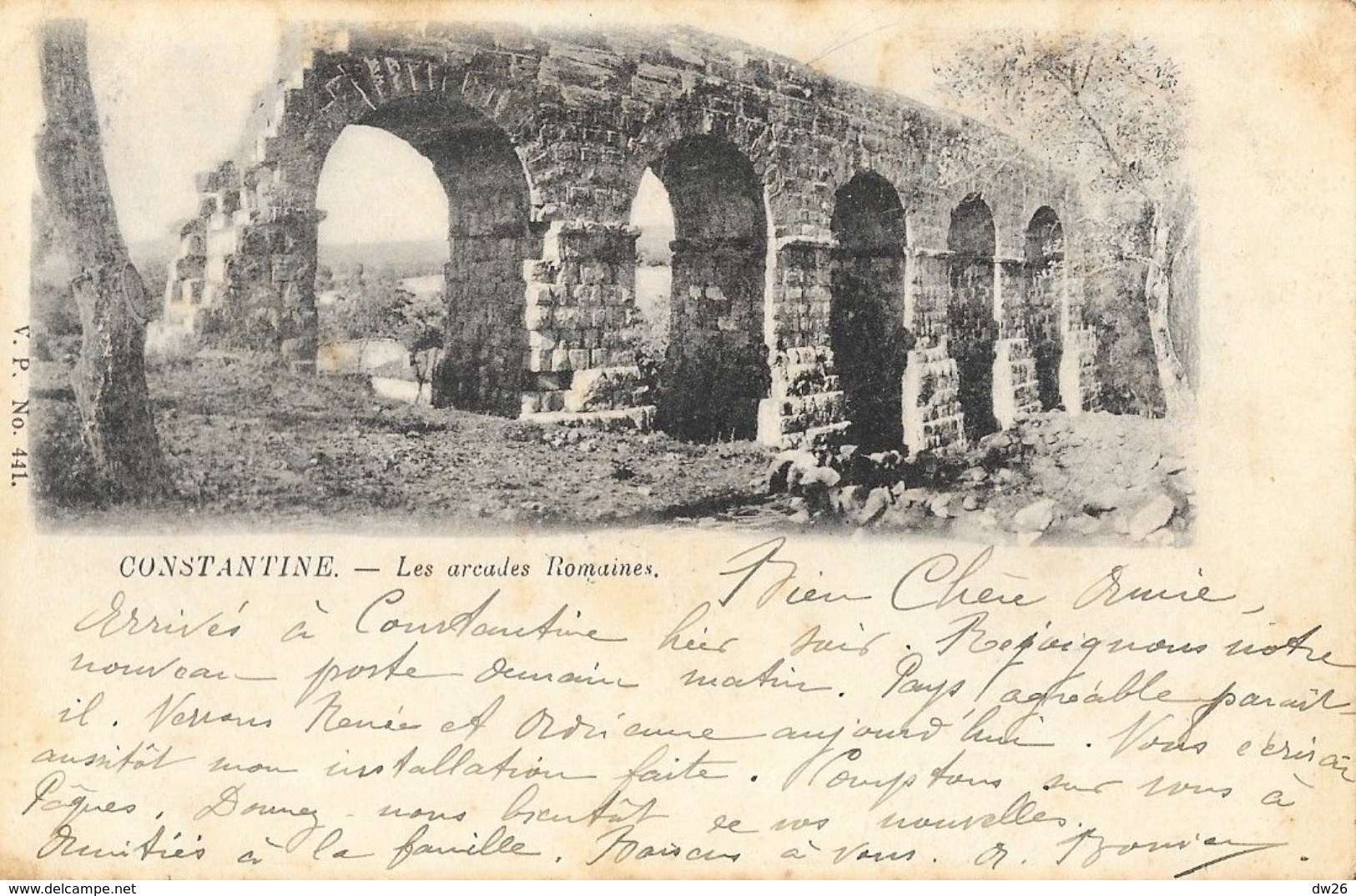 Constantine - Les Arcades Romaines - Carte V.P. N° 441, Dos Simple - Constantine