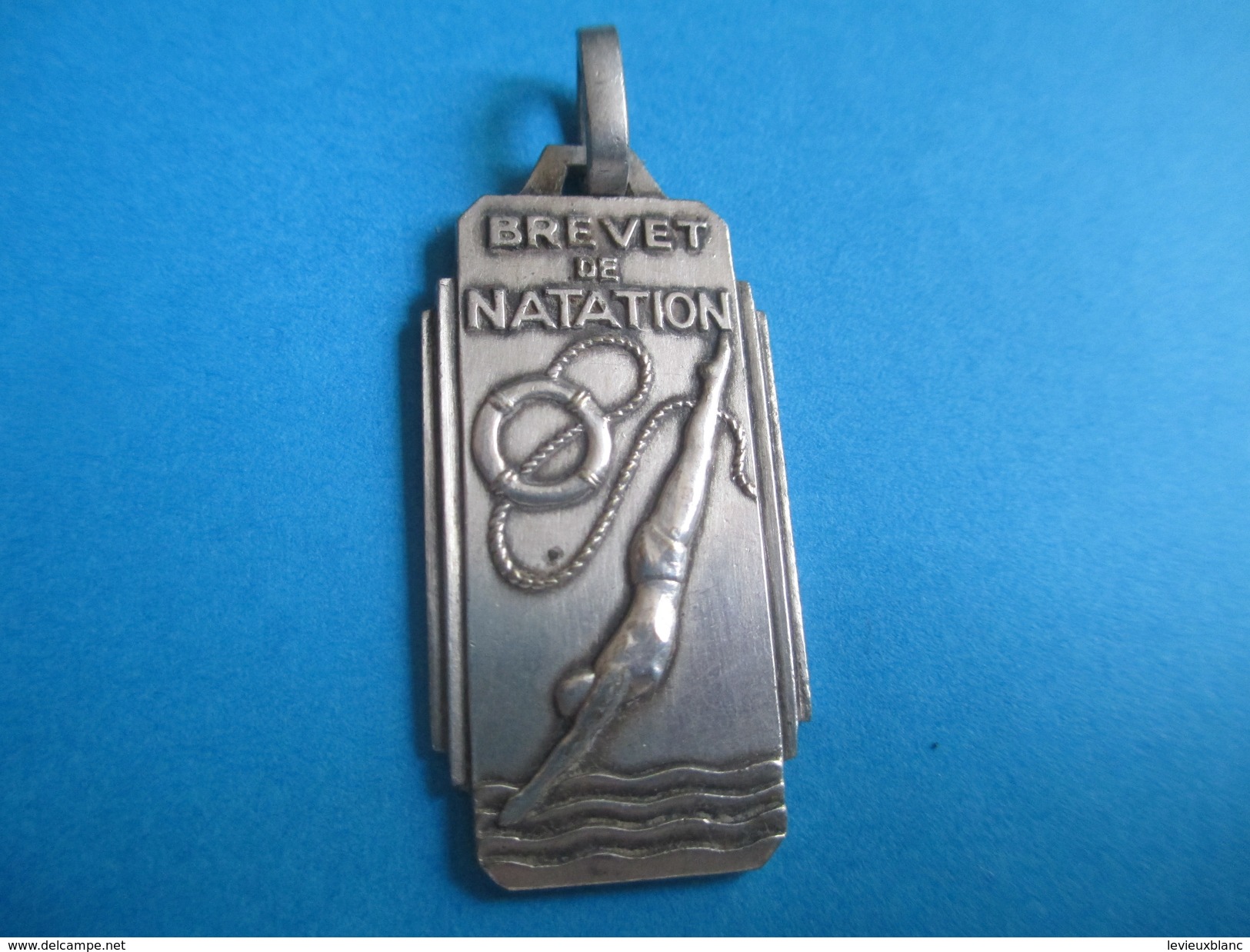 Médaille Pendentif/Sports/Brevet De Natation/Féd Fr Des Maitres Nageurs Sauveteurs/Années 50     SPO136 - Schwimmen