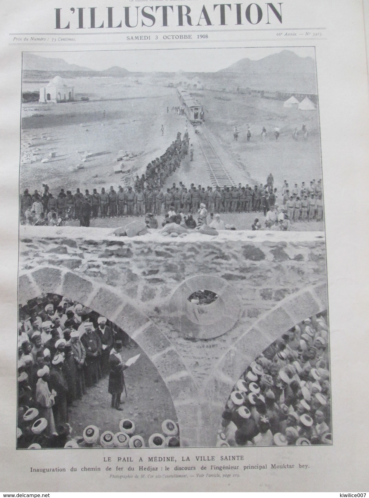 1908  Le Rail  à MEDINE    , La Ville Sainte   ARABIE SAOUDITE Hedjaz  Al-Mad&#x12B;na CHEMIN DE FER Train Gare - Non Classés