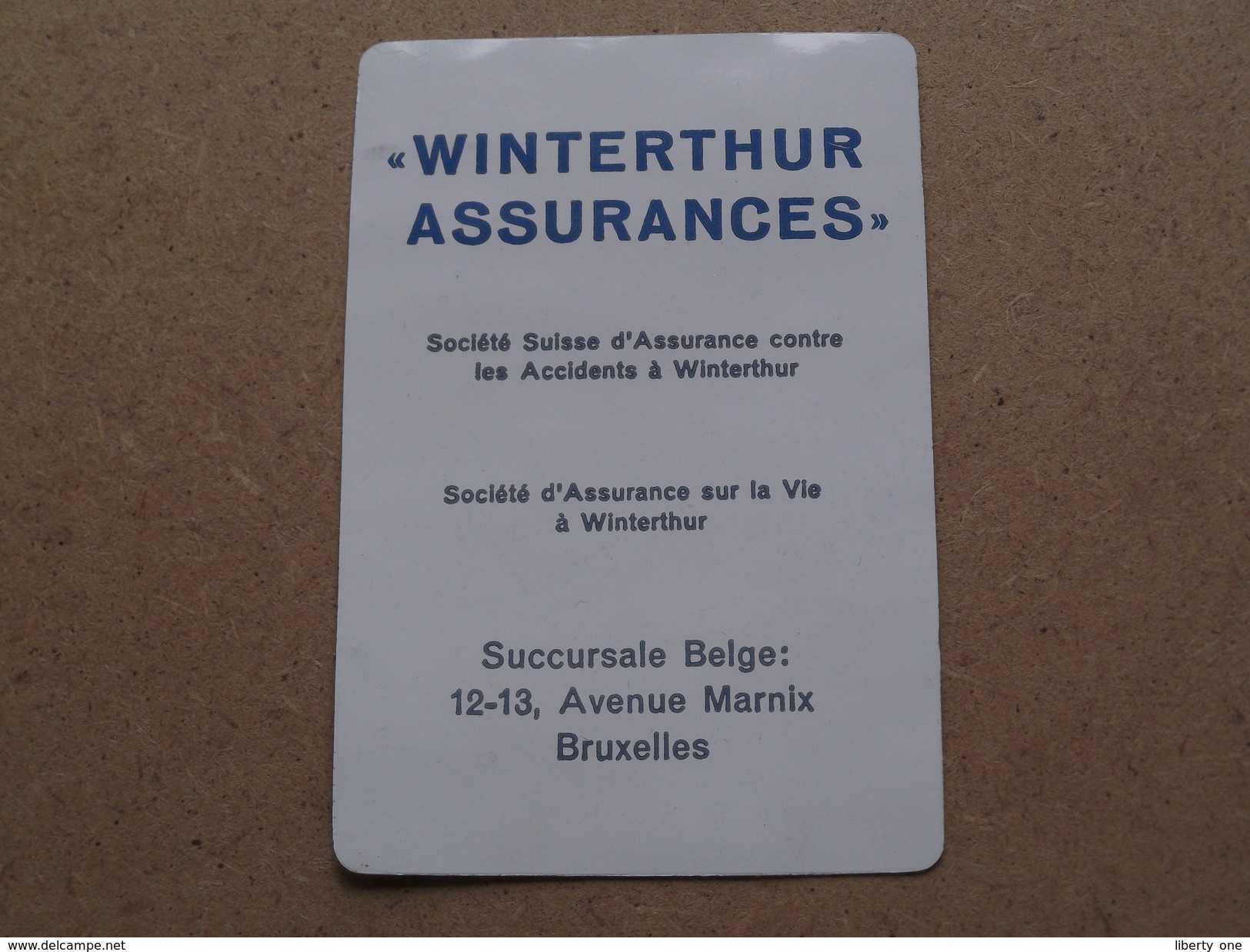 1952 " WINTERTHUR ASSURANCES " Bruxelles ( Ed. Zinniker / Voir Photo Pour Detail )! - Petit Format : 1941-60