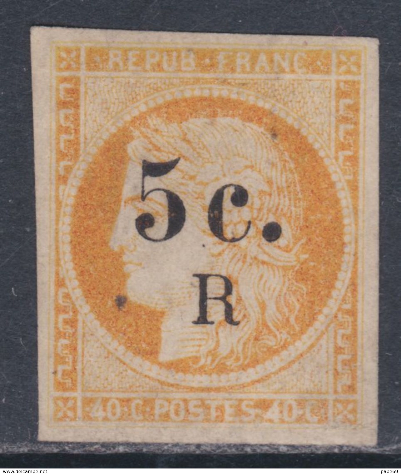 Réunion N° 6 (.) Timbres Des Colonies Françaises Surcharghés : 5 C. Sur 40 C. Neuf Sans Gomme  Sinon TB - Ungebraucht