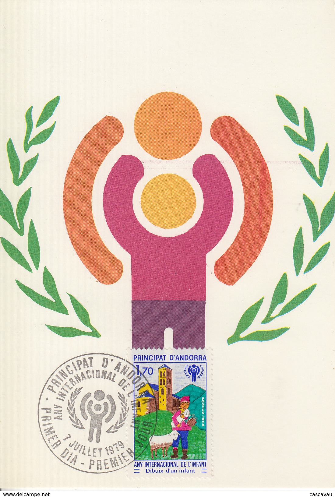 Carte  Maximum  1er  Jour  ANDORRE    Année  Internationale  De  L' Enfant    1979 - Cartas Máxima