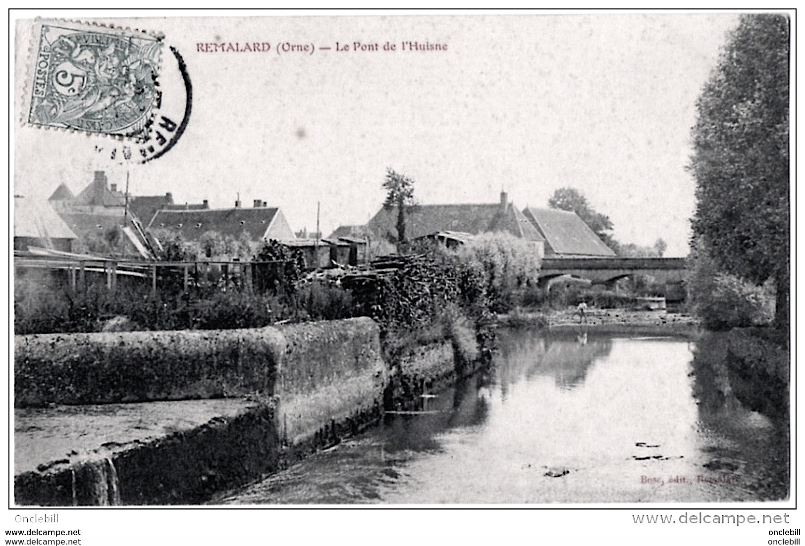 Remalard Orne Jardins Pont Sur Huisne 1905 état Superbe - Remalard