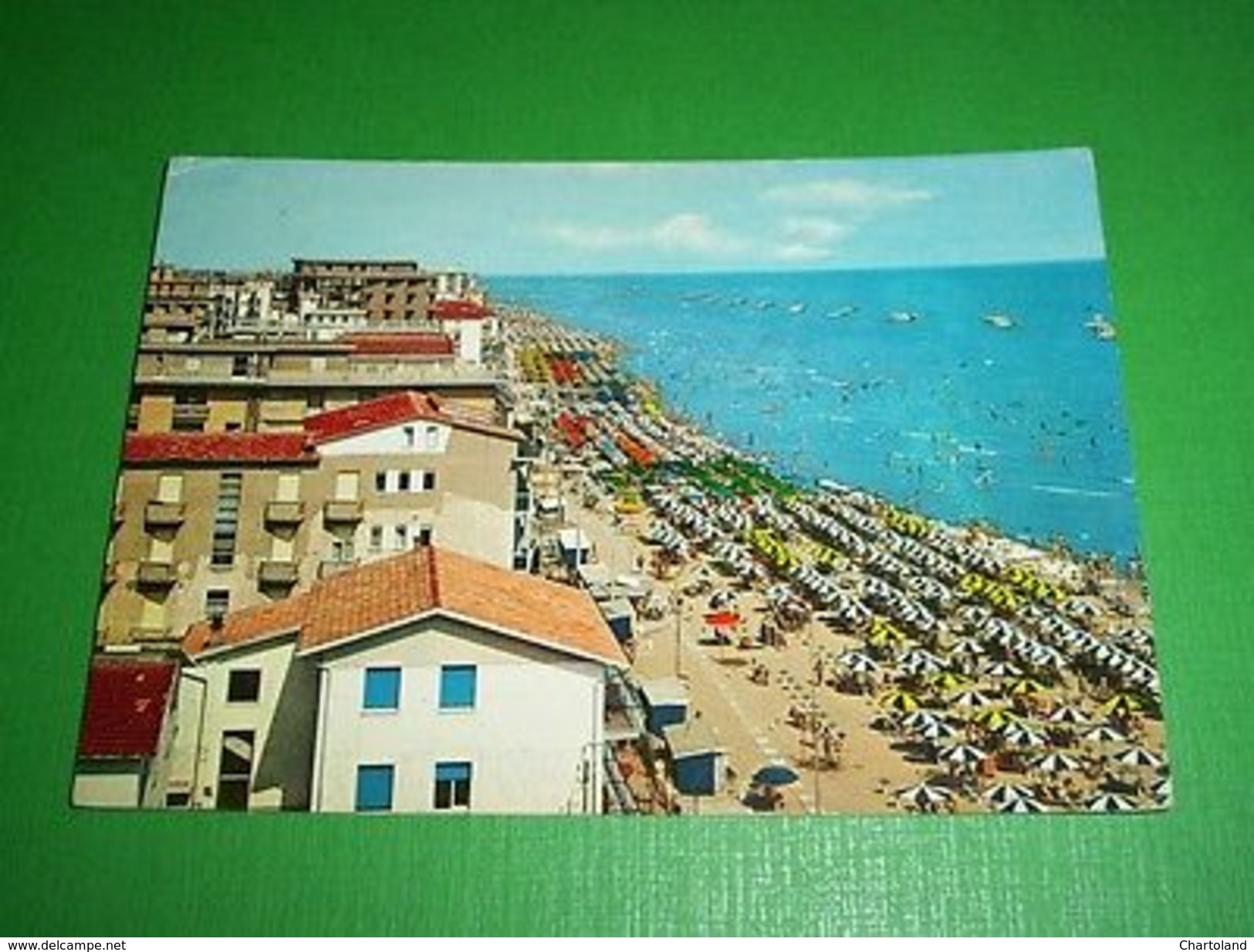 Cartolina Bellaria - Alberghi E Spiaggia 1972 - Rimini