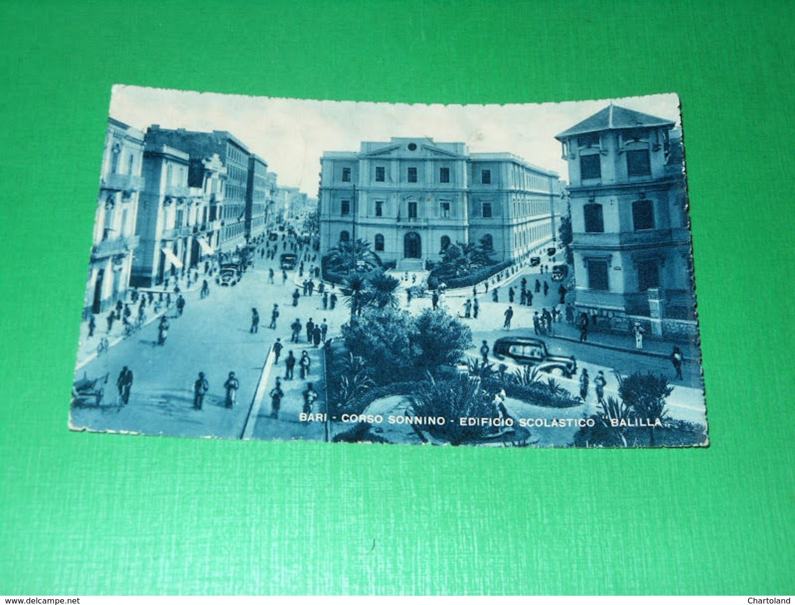 Cartolina Bari - Corso Sonnino - Edificio Scolastico Balilla 1942 - Bari