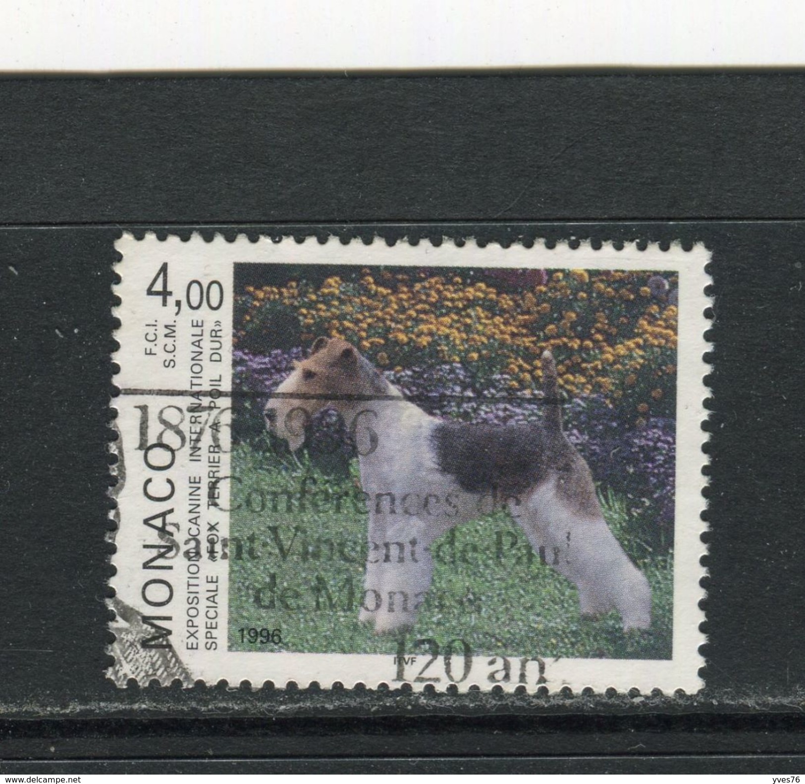 MONACO - Y&T N° 2029° - Exposition Internationale Canine - Fox Terrier à Poil Dur - Usados