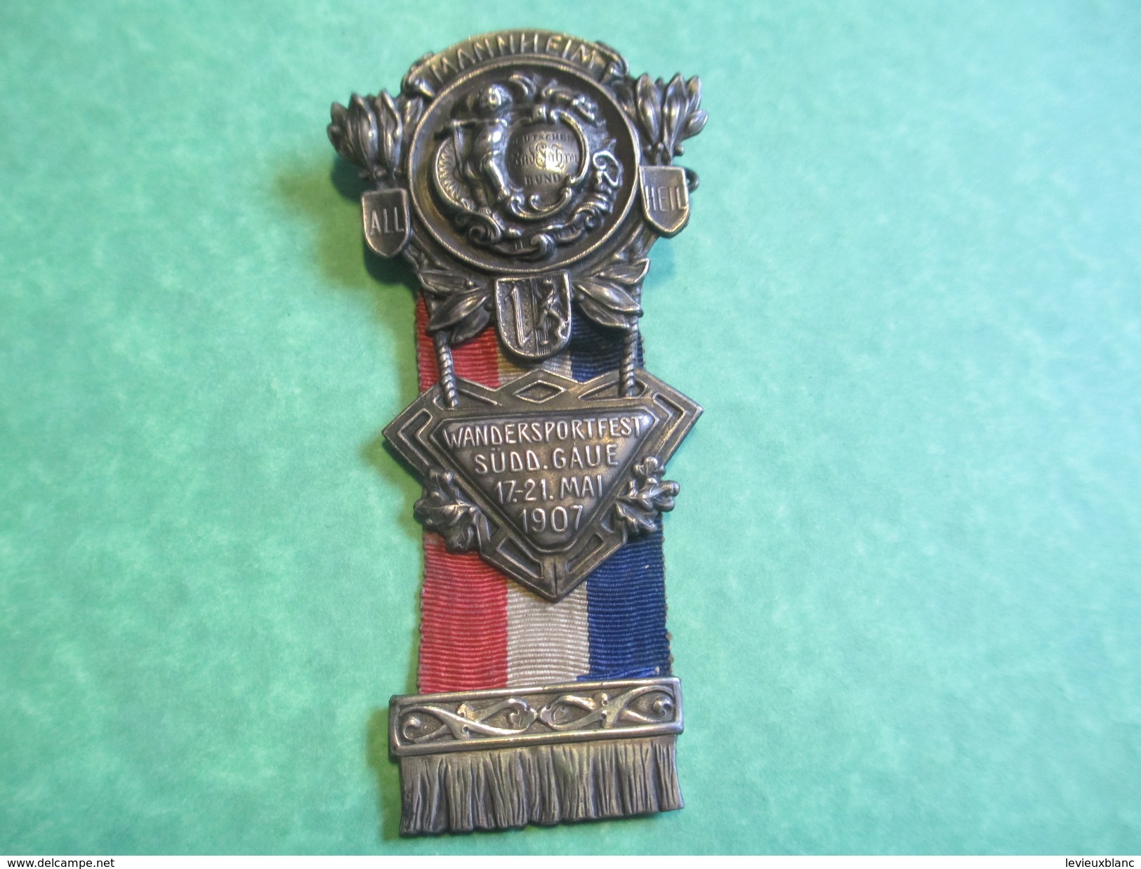 Médaille Pendante à épingle/Sports/Vandersportsfest Sudd Gaue/ Mannheim/Allemagne/1907           SPO159 - Autres & Non Classés