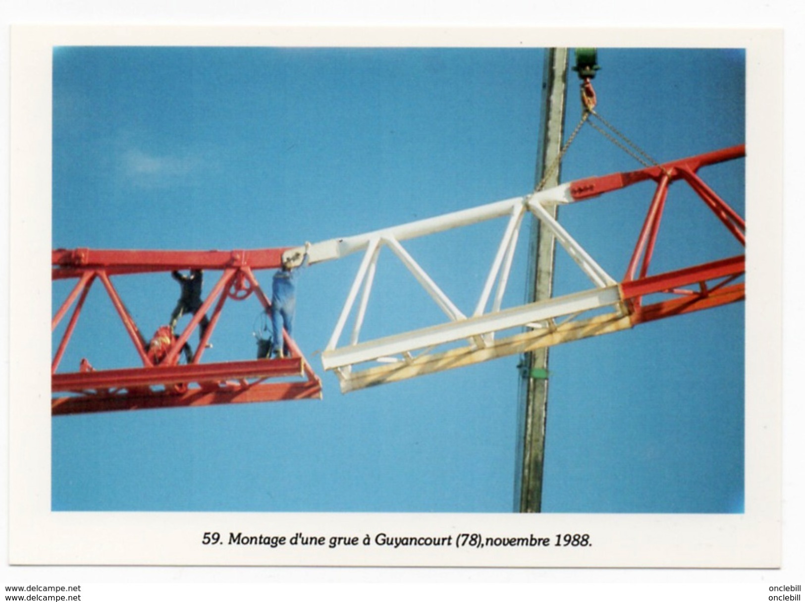 Guyancourt Yvelines Montage D'une Grue Aventure Carto 1989 Tirage Limité  état Superbe - Guyancourt