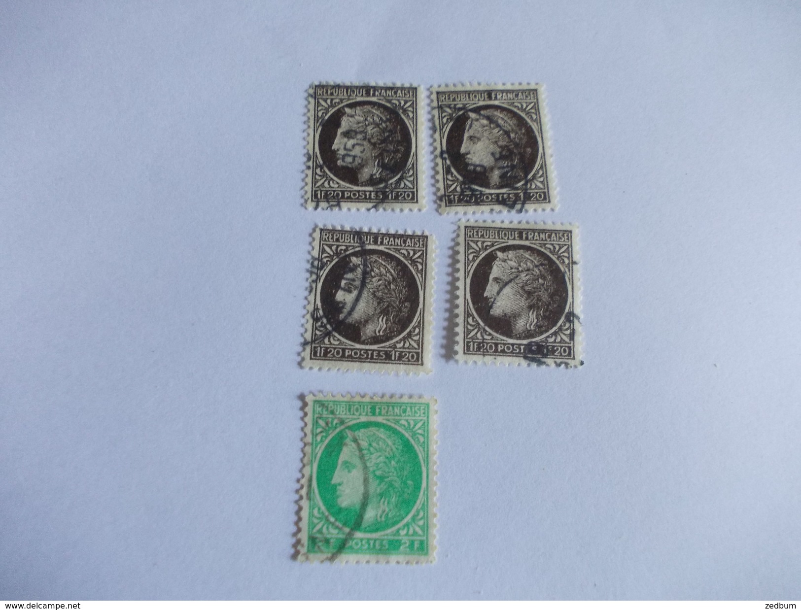 TIMBRE France Cérès Et Marianne Type Gandon Valeur 4.20 &euro; - Used Stamps