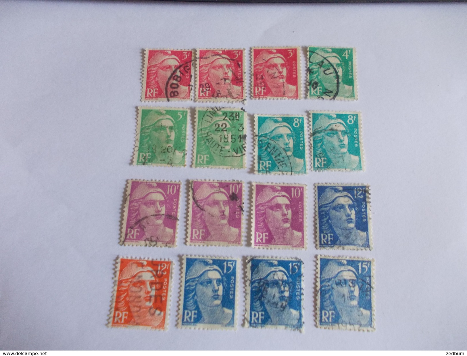 TIMBRE France Cérès Et Marianne Type Gandon Valeur 4.20 &euro; - Used Stamps