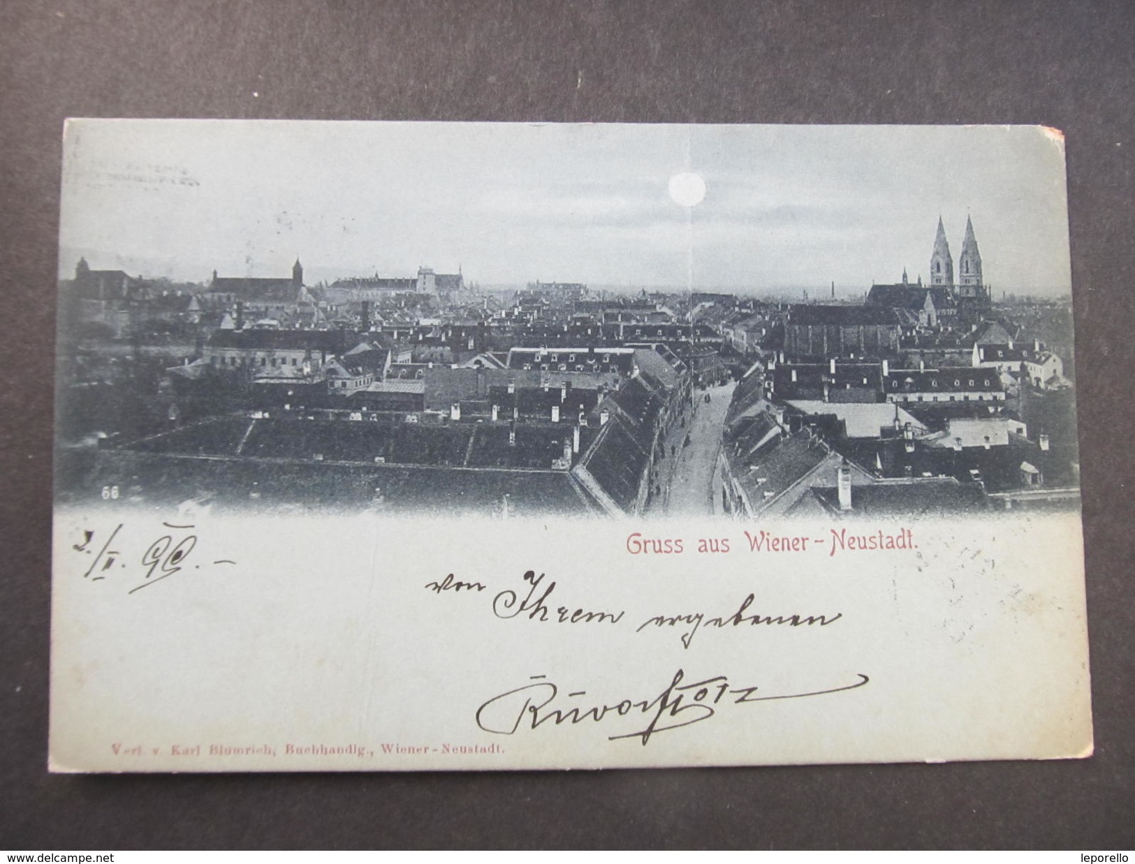 AK WIENER NEUSTADT Mondschein 1899 //// D*26126 - Wiener Neustadt
