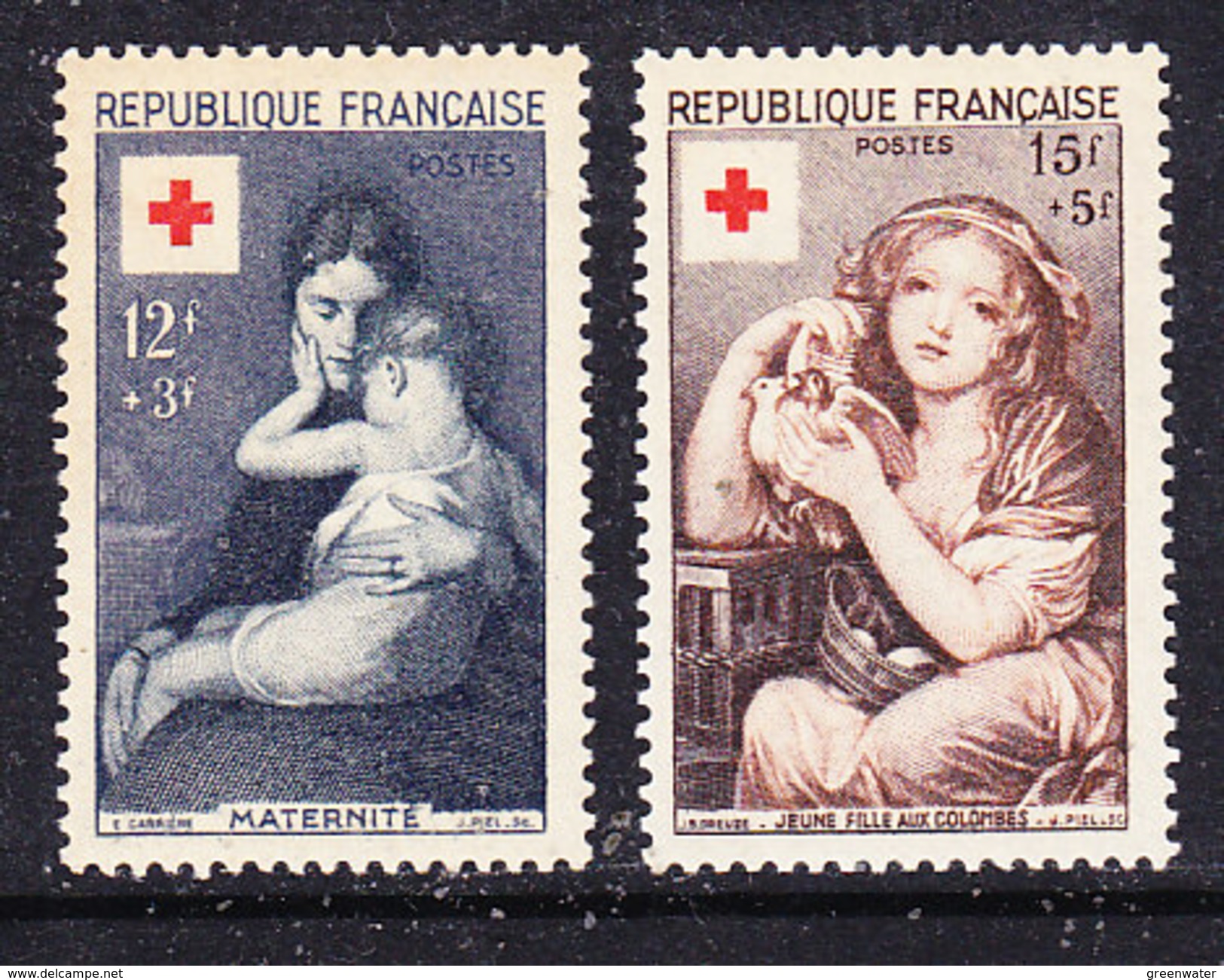 France 1954 Croix-Rouge 1v * Mh (=mint,hinged)  (36378B) - Unused Stamps