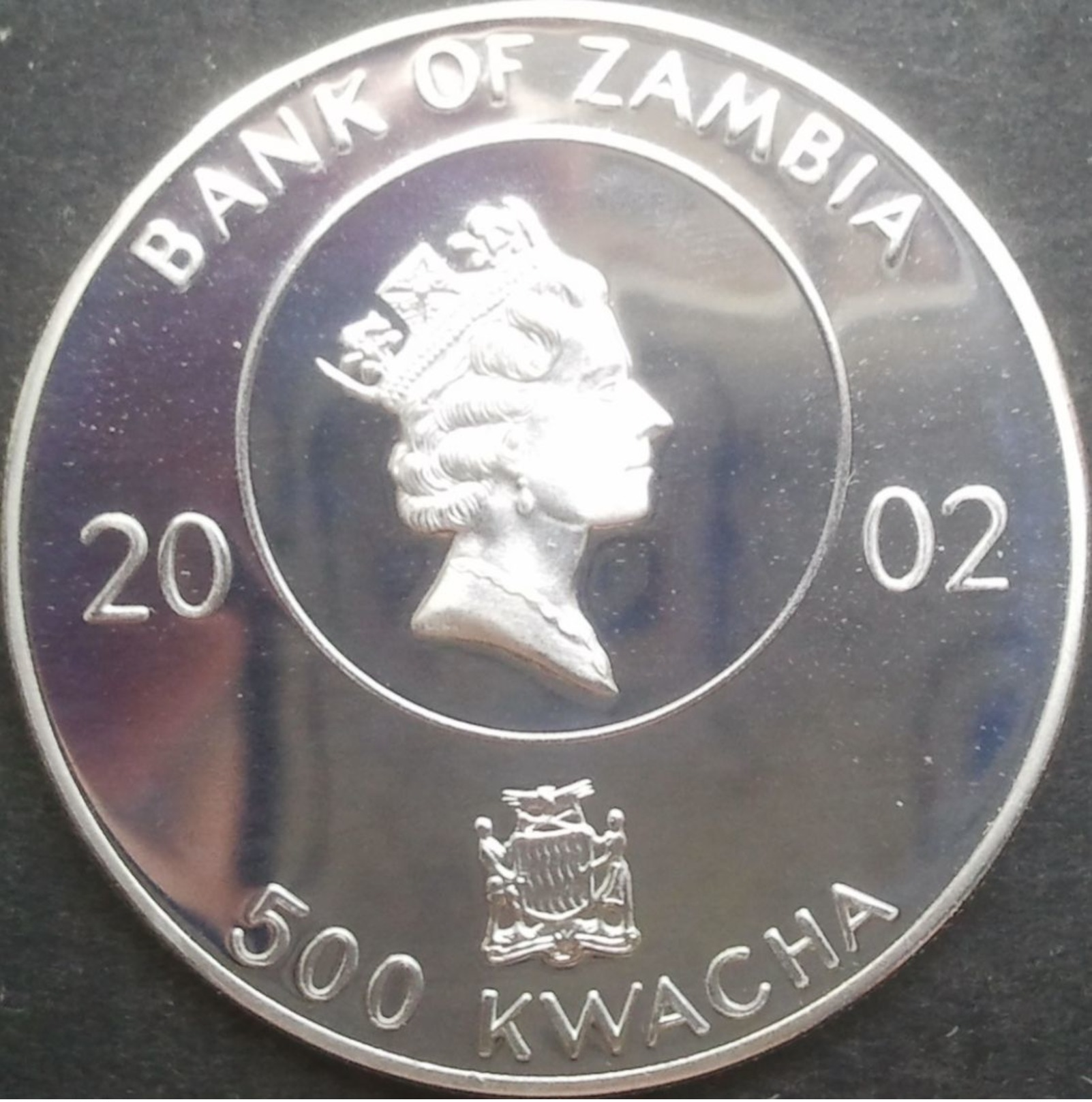 Zambie, 500 Kwacha 2002 - Argent Pur / Pure Silver Proof - Zambie