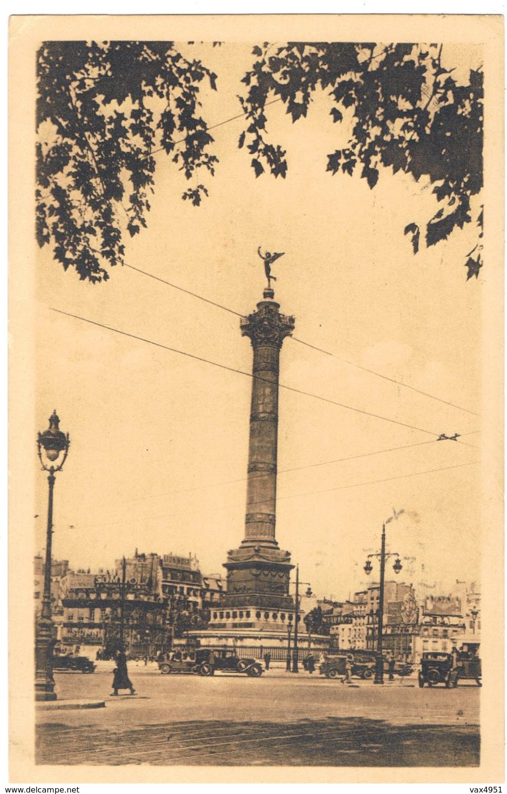 PARIS PLACE DE LA BASTILLE  LA COLONNE DE JUILLET     *****    A   SAISIR  ***** - Autres Monuments, édifices