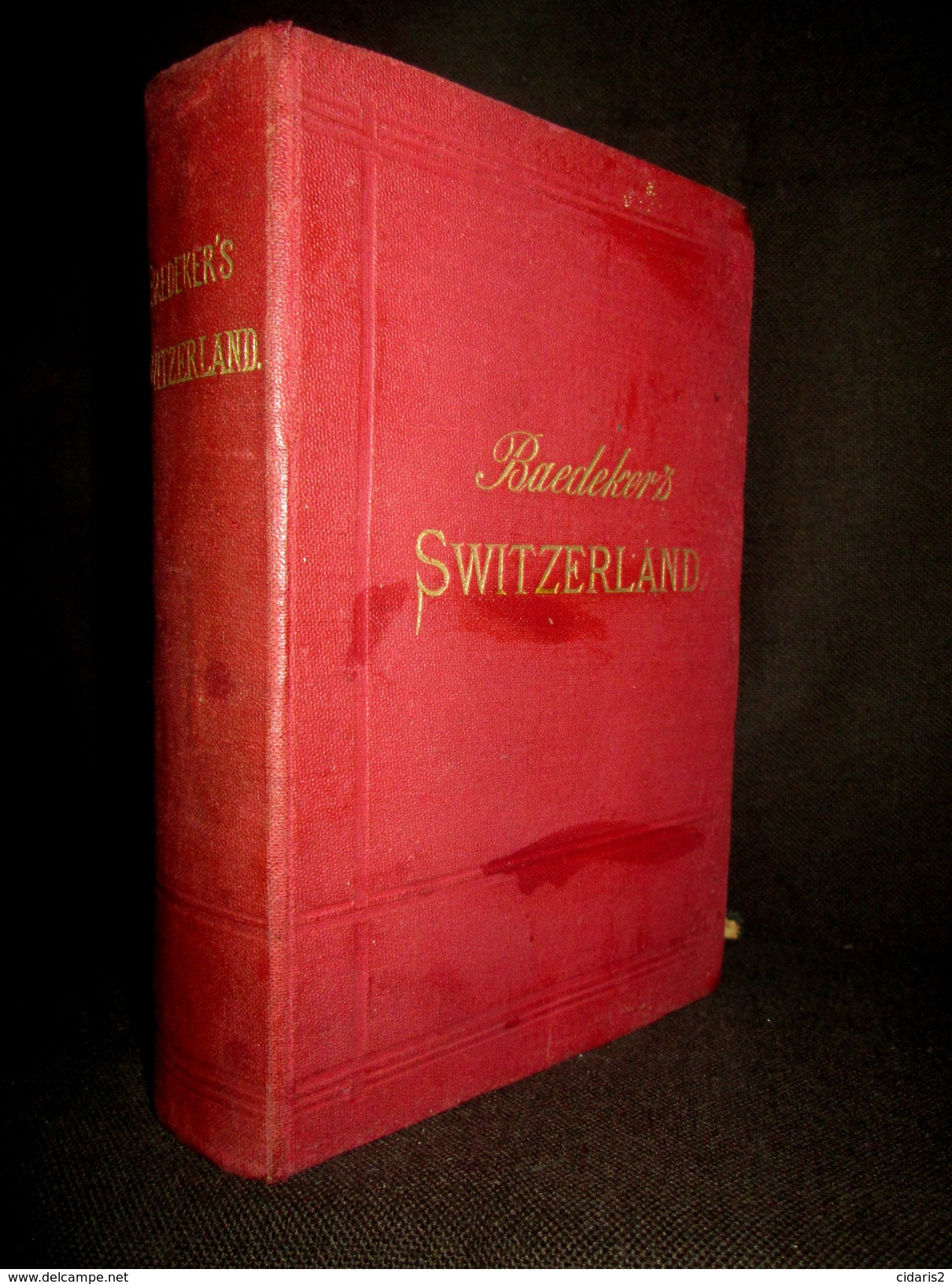 Guide Baedeker SWITZERLAND (& Portions Of ITALY, SAVOY & TYROL) Suisse Swiss Schweiz Savoie Carte Plan Map Panorama 1895 - Europa