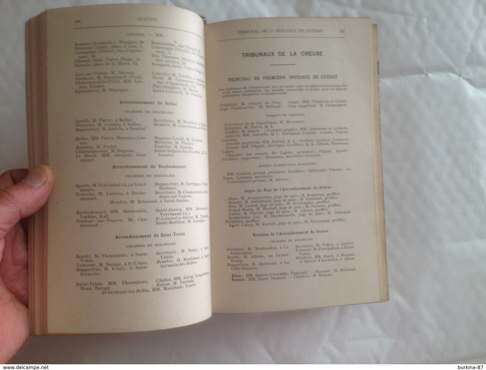 ANNUAIRE DUMONT, 1904, deuxieme année, LIMOGES,  LIMOUSIN