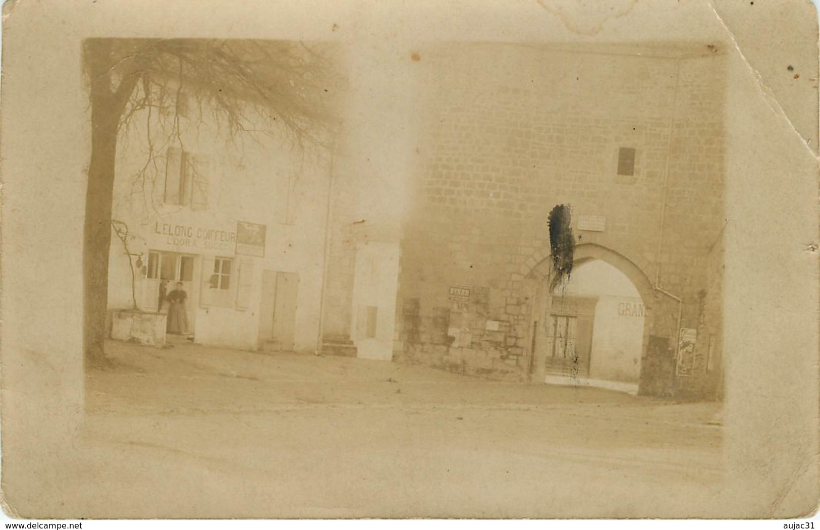 Dép 17 - Pont L'Abbé D'Arnoult - Carte Photo - A Gauche Lelong Coiffeur - Loora Succ - état - Pont-l'Abbé-d'Arnoult