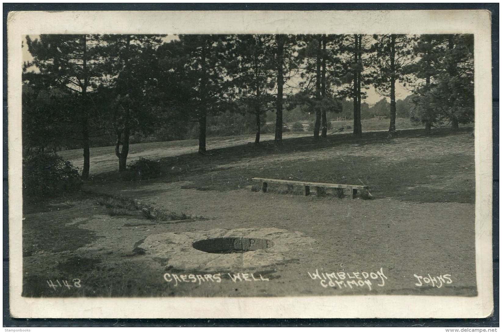1922 GB Wimbledon Common Caesars Well RP Postcard. - Surrey