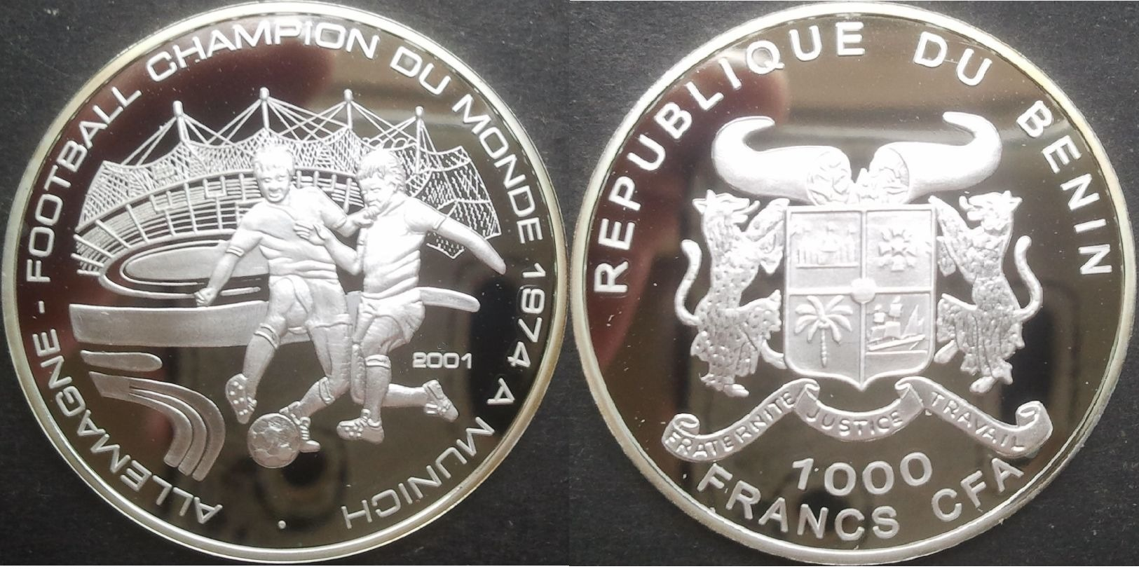 Benin, 1000 Francs 2001 - Argent Pur / Pure Silver Proof - Benin