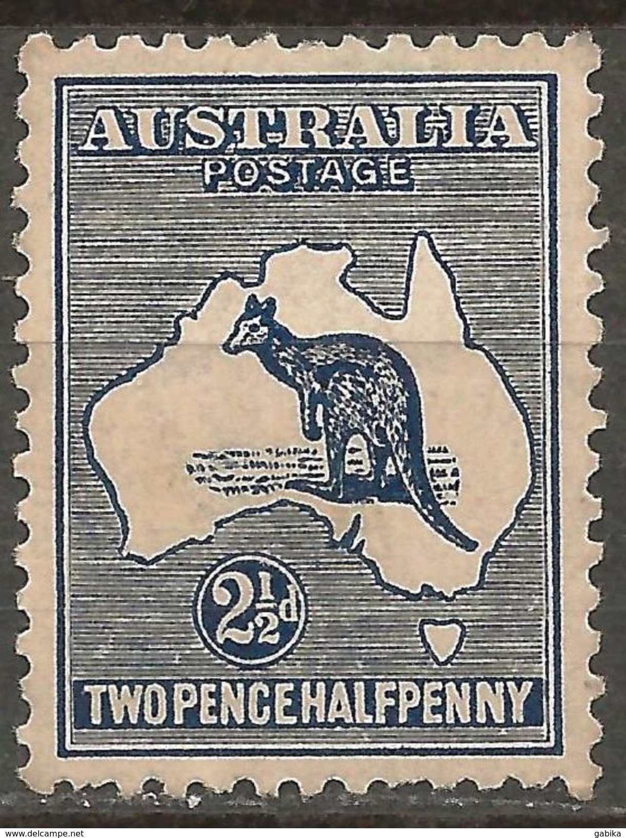Australia 1915-24 Scott 46 Wmk 10 MNH Kangaroo (beautiful Centering) - Ungebraucht