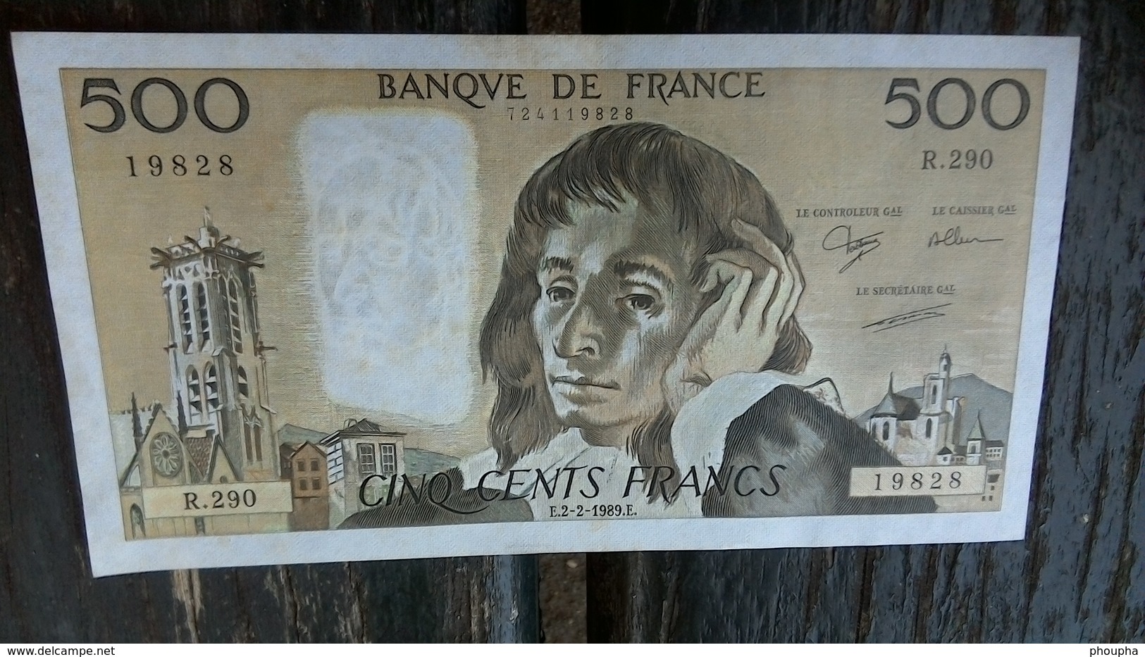 BILLET DE 500 FRANCS ( 2 FEVRIER 1989 ) - 500 F 1968-1993 ''Pascal''