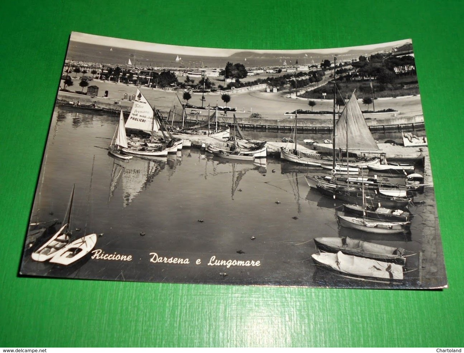 Cartolina Riccione - Darsena E Lungomare 1960 - Rimini