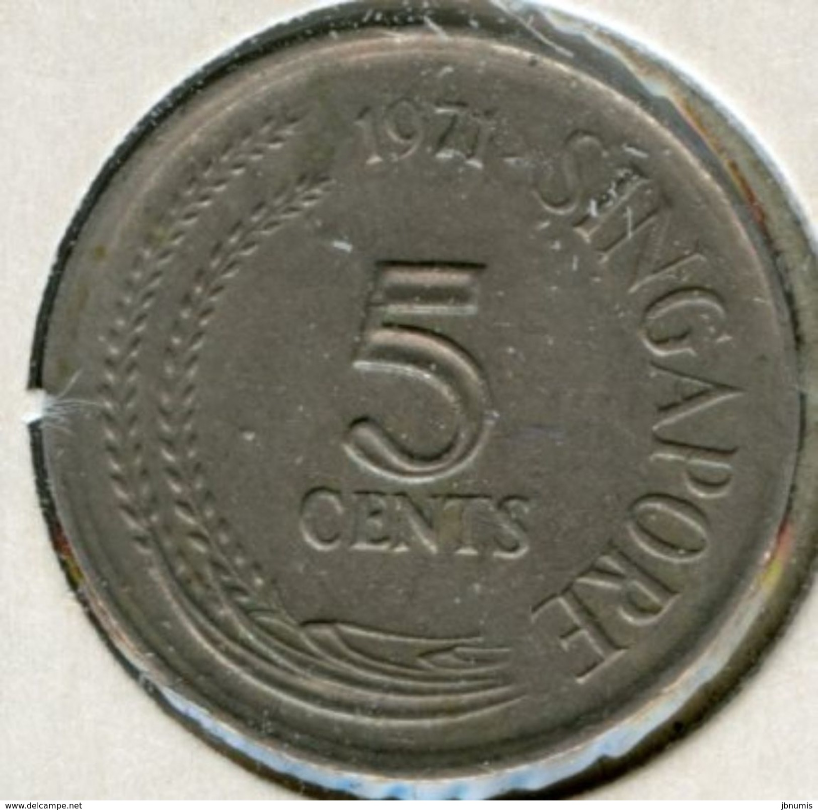 Singapour Singapore 5 Cents 1971 KM 2 - Singapur